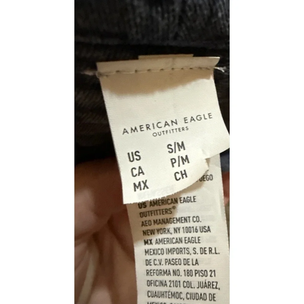 American Eagle Blue Denim Plaid Bucket Hat Small